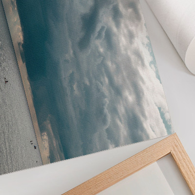 Plakat Burzowe niebo nad oceanem pełnym przestrzeni