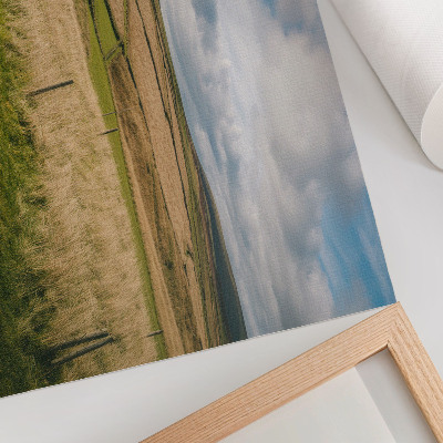 Plakat Malowniczy krajobraz przyroda natura chatka samotność