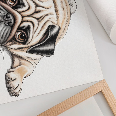 Wydruk na płótnie Ilustracja psa przytulne ciepłe barwy detale