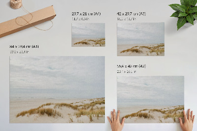 Plakat Piaszczysta plaża minimalizm przestrzeń spokój