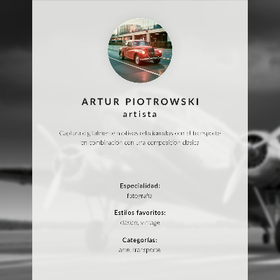 Nowoczesny plakat dekoracyjny Stylowy klasyczny samolot żółto-szaro-niebieski
