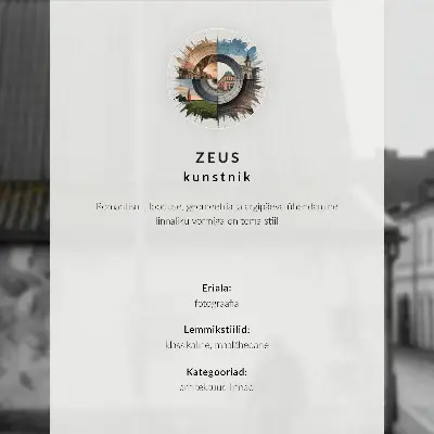 Nowoczesny plakat dekoracyjny z widokiem na kanał, most, drzewa, budynki, rower i kwiaty