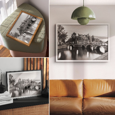 Grafika na ścianę Eleganckie mosty klasyczna architektura kanały