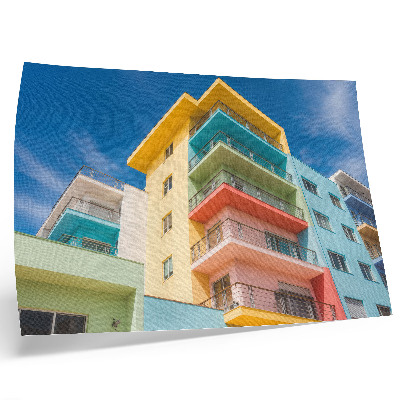 Plakat do salonu Energia koloru nowoczesna architektura