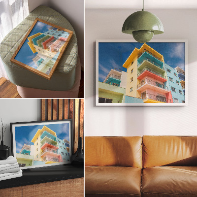 Plakat do salonu Energia koloru nowoczesna architektura