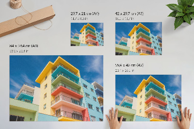 Plakat do salonu Energia koloru nowoczesna architektura
