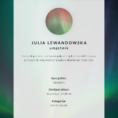 Plakat do salonu Zielona zorza połyskujące światła, spokojna tafla