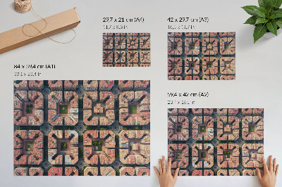 Wydruk na płótnie Układ geometryczny neutralne kolory miasto