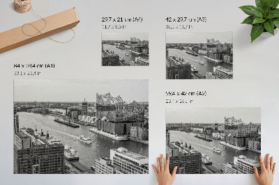 Wydruk na płótnie Nowoczesne miasto rzeka ikoniczna architektura