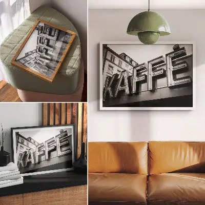 Neon minimalistyczny styl miejski kadr wydruk na płótnie