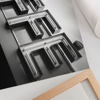 Wydruk na płótnie Neon minimalistyczny styl miejski kadr