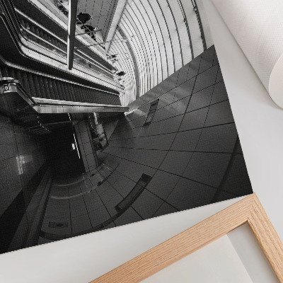Plakat do salonu Nowoczesna architektura wnętrze schody ruchome