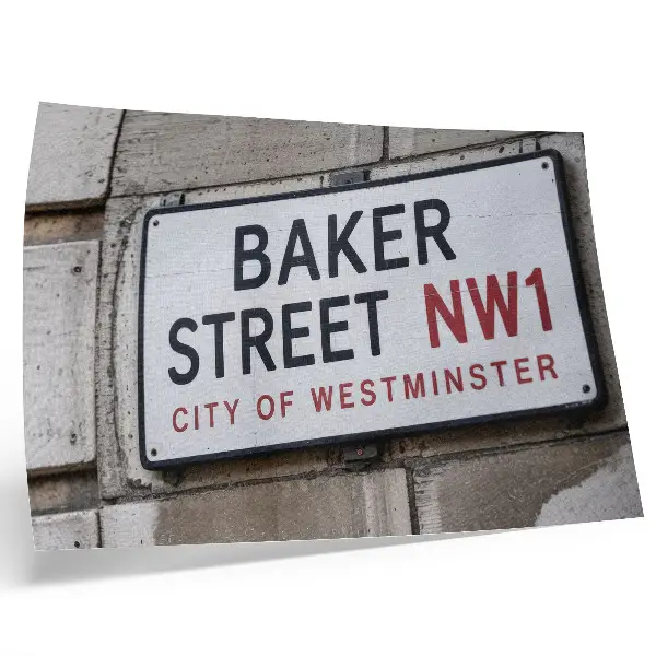Tablica uliczna Baker Street Westminster nowoczesny plakat dekoracyjny