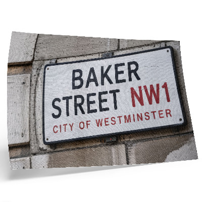 Nowoczesny plakat dekoracyjny Tablica uliczna Baker Street Westminster