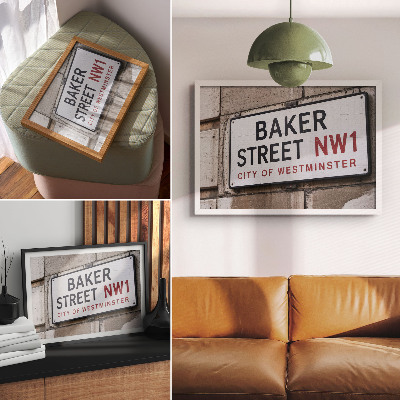 Nowoczesny plakat dekoracyjny Tablica uliczna Baker Street Westminster