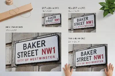 Tablica uliczna Baker Street Westminster nowoczesny plakat dekoracyjny