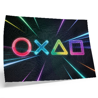 Plakat do salonu Neonowe kształty geometryczne w ruchu