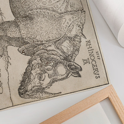 Nowoczesny plakat dekoracyjny Nosorożec (1515) autorstwa Albrechta Dürera