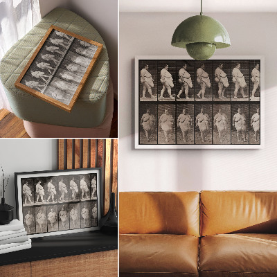 Plakat Otyła kobieta idąca. Fototyp według Eadwearda Muybridge'a, 1887