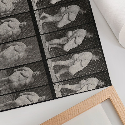 Plakat Otyła kobieta idąca. Fototyp według Eadwearda Muybridge'a, 1887