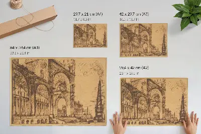 Plakat Fantazja o wspaniałej sztuce triumfalnej (1765) Giovanniego Battisty Piranesiego plakat z grafiką Fantazja o wspaniałej sztuce triumfalnej z 1765 roku autorstwa Giovanniego Battisty Piranesiego