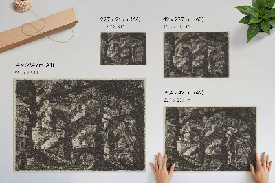 Nowoczesny plakat dekoracyjny Łuk gotycki (opublikowany w latach 1800-1809) autorstwa Giovanniego Battisty Piranesiego