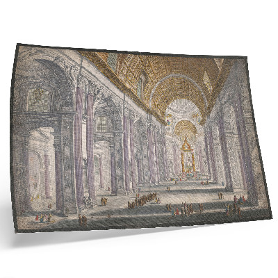 Grafika na ścianę Gezicht op het interieur van de Sint Pietersbasiliek te Vaticaanstad autorstwa anonimowego i Giovanniego Battisty Piranesiego