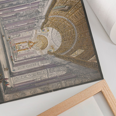 Grafika na ścianę Gezicht op het interieur van de Sint Pietersbasiliek te Vaticaanstad autorstwa anonimowego i Giovanniego Battisty Piranesiego