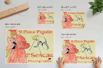 Plakat Le Photographe Sescau Henri de Toulouse-Lautreca wydruk w wysokiej rozdzielczości z 1894 roku