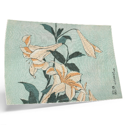 Plakat Lilie (ok. 1833–1834) w wysokiej rozdzielczości autorstwa Katsushiki Hokusai