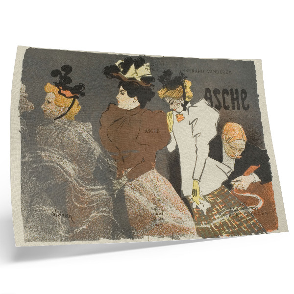 Nowoczesny plakat dekoracyjny Asche autorstwa Théophile-Alexandre Pierre Steinlen