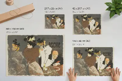 Plakat dekoracyjny Asche autorstwa Théophile-Alexandre Pierre Steinlena nowoczesna dekoracja ścienna