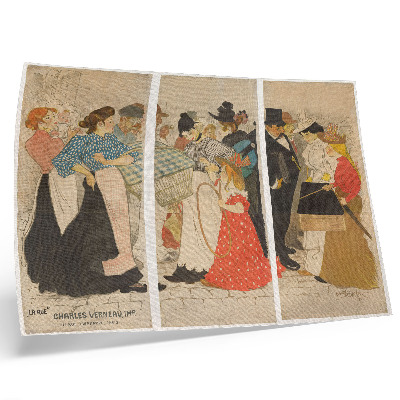 Grafika na ścianę Mensen op straat (1896) Théophile'a Alexandre'a Steinlena i Charlesa Verneau