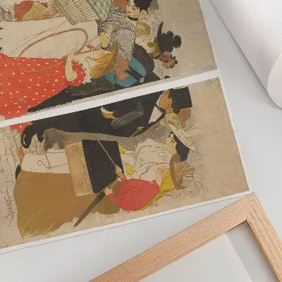 Grafika na ścianę Mensen op straat (1896) autorstwa Théophile'a Alexandre'a Steinlena i Charlesa Verneau grafika reprodukcja dzieła sztuki