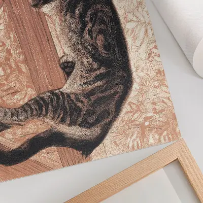 Plakat do salonu z grafiką Kotka na balustradzie autorstwa Théophile-Alexandre'a Pierre'a Steinlena