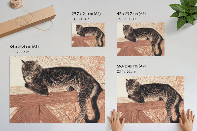 Plakat do salonu Kotka na balustradzie autorstwa Theophile-Alexandre'a Pierre'a Steinlena