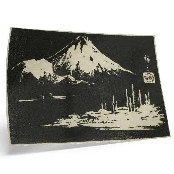 Plakat Seikenji Fuji z serii Lustro odbitek kamiennych widoków prowincji dekoracja ścienna do salonu