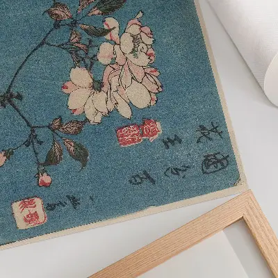 Drzeworyt Utagawy Hiroshige nishiki-e wykonany tuszem i kolorami na papierze