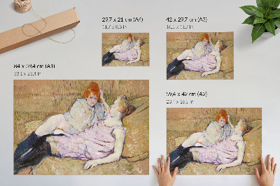 Wydruk na płótnie Sofa (ok. 1894–1896) – obraz w wysokiej rozdzielczości autorstwa Henri de Toulouse-Lautreca