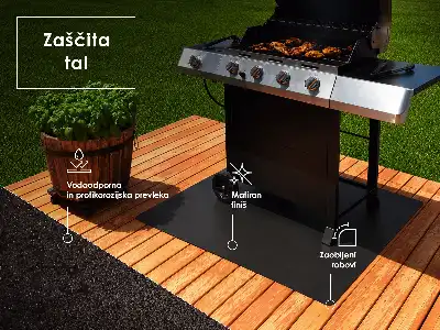 Podkładka pod grilla w kształcie prostokąta o wymiarach 100x70 cm