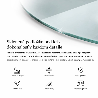 Podkładka pod kominek okrągła Podkładka pod kominek okrągła transparentna okrągłe