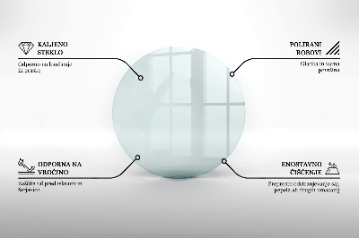 Podkładka pod kominek okrągła transparentna