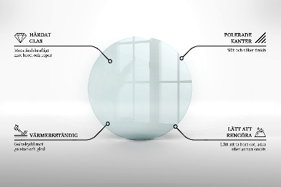 Podkładka pod kominek okrągła transparentna