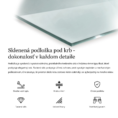 Podkładka pod kominek transparentna