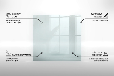 Podkładka pod kominek Podkładka pod kominek transparentna prostokątna