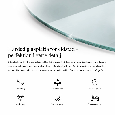 Szyba hartowana pod kominek transparentna