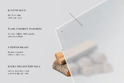  Szkło przed kominek ćwiartka z efektem mrożonego szkła