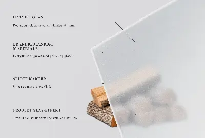  Szkło przed kominek ćwiartka z efektem mrożonego szkła