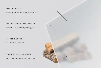  Szkło przed kominek ćwiartka z efektem mrożonego szkła