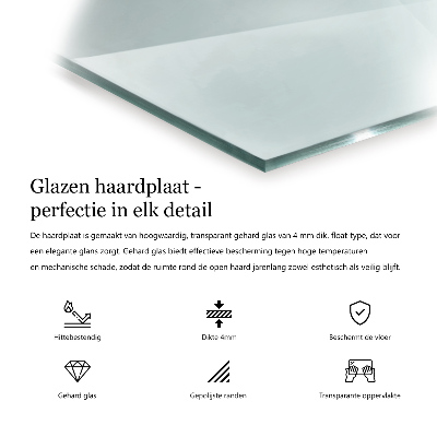 Szkło pod kominek sześciokątne transparentne